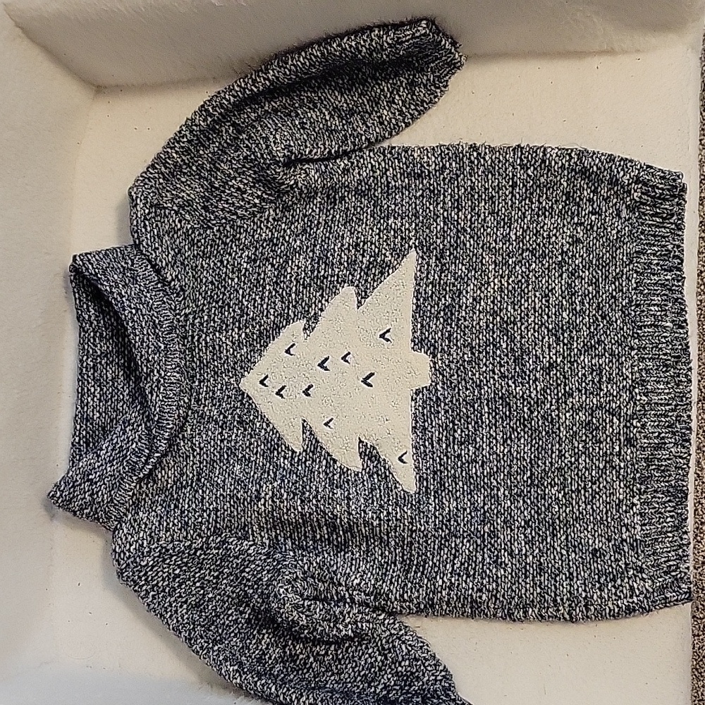 Baby knit christmas tree sweater